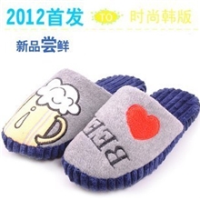 特价爆款时尚情侣棉拖鞋秋冬拖鞋卡通毛绒拖鞋批发F004