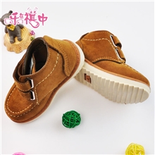 新款秋款韩版马克线反绒皮软底防滑男童鞋单鞋皮鞋潮鞋魔术贴批发