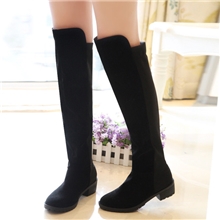 低价秋冬新款过膝长靴韩版过膝靴平跟高筒靴平底骑士靴绒面女靴