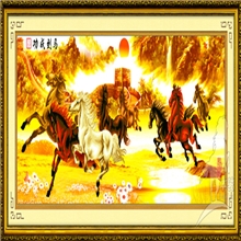 钻石画厂家批发代理加盟DIY5D钻石画挂画马到成功大款