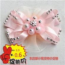 高档次点钻镶珠网纱花朵鞋花现货优惠出售