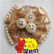 厂家现货出售典雅手工镶珠涤纶带鞋花