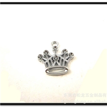 环保合金皇冠吊饰，皇完镶钻小吊饰
