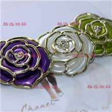 塑料花树脂花亚克力花组合菊花直径花朵镶金边花