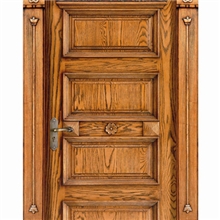 欧式风格原木门|欧式罗马柱橡木原木门|豪华贵族原木门|佛山门业
