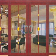 徐州金顶门业生产加工推拉门70推拉门高光红胡桃tl7026打格金镶玉