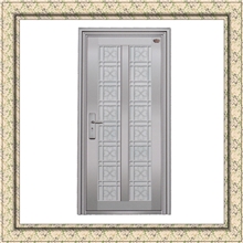 禧龙门BGM-904白钢手工防盗门现货模压拼接201纯度不锈钢