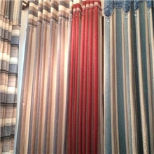 新款中高档雪尼尔窗帘布窗帘布料宽竖条可零剪9022A