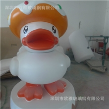 厂家直销高品质（大黄鸭子）玻璃钢甜品鸭子系列糖果卡通公仔