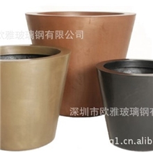 生产供应深圳高档玻璃钢花盆酒店、商场等装饰花盆光面花盆