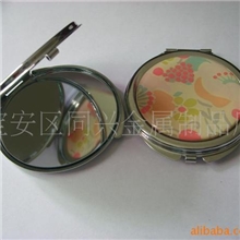 供应简易化妆镜,广告促销镜,贴纸金属化妆镜,日本双面镜子