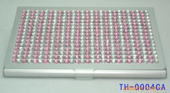 供应卡片盒,铝卡片盒,名片盒,镶钻名片盒