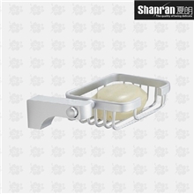 夏朗卫浴厂家直销太空铝浴室牛角肥皂架肥皂网肥皂盒7110