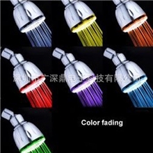 供应LED小顶喷圆形带花纹小顶喷花洒喷头七彩变色喷头SDH1-A6