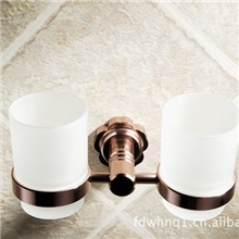 7216仿古太空铝双杯漱口杯杯架情侣杯牙刷杯卫浴挂件厂家批发