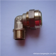 供应插入式黄铜管件，插入式外牙弯头