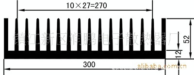 〖厂家直供〗横截面300mm散热片|散热器|大功率散热器