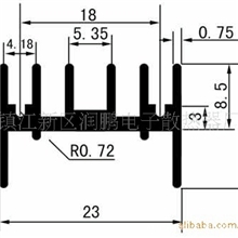 厂家直供散热片横截面23mm