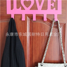 永康居耐特新款LOVE门后挂钩，免钉金属挂钩，门钩，五金挂钩系列