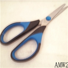 厂家直销不锈钢家用剪刀5.5寸办公剪学生刻度剪儿童安全剪