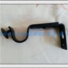 供窗帘配件价低质高窗帘杆罗马杆伸缩杆支架ф22简易单轨支架铁黑