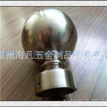 物美价廉高品质窗帘杆装饰头ф38带座圆球型镍拉丝