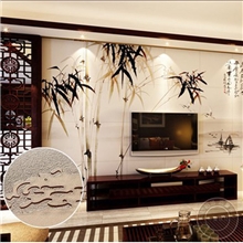 【彤馨建材】墨竹电视沙发艺术瓷砖背景墙