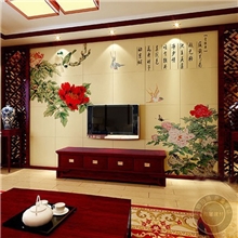 【彤馨建材】供应超低价客厅电视背景墙雕刻壁花开富贵