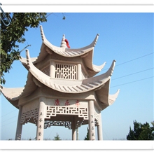 纯手工加工定制景观花园庭院双层石凉亭花园凉亭庭院凉亭