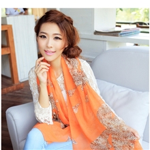 经典豹纹雪纺围巾韩国围巾冬季雪纺丝巾围巾批发厂家