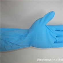 【诚信厂家】供应12吋加厚蓝丁晴（左右手）防护手套左右手通用
