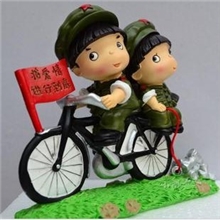 正品婚庆礼品树脂娃娃革命爱情系列将爱情进行到底摆件9343