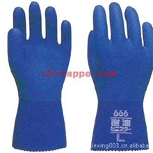 TOWA666耐油防护手套防化手套浸塑手套PVC手套