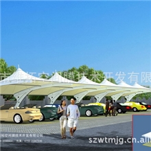 停车棚价格、张拉膜车棚、自行车棚