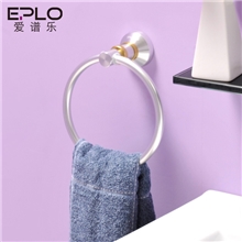 爱谱乐太空铝毛巾环浴巾环本色拉丝浴室挂件毛巾架挂环