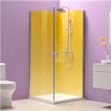 爱谱乐高档方形淋浴房简易沐浴房隔断浴室双开钢化玻璃掩门