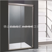 钢化玻璃一字形淋浴屏风淋浴拉门淋浴房KDS:3316