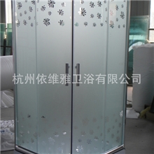 供应出口优质玉砂喷花淋浴房