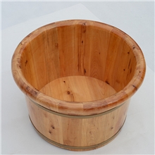 天佑木业木桶足浴桶泡脚桶洗脚盆双边盆圆边桶厂家香柏木