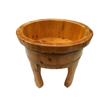 天佑木业足浴桶圆边桶包边木桶异形桶定做成功案例