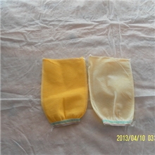 供应一次性黄色单面搓澡巾，黄色双面搓背手套