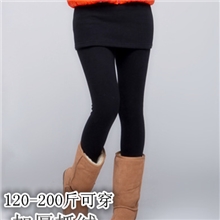 胖MM大码韩版加厚加绒不倒绒包臀百褶打底裤0226免费加盟一件代发