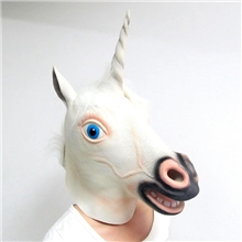 独角兽面具,万圣节面具.100%环保天乳胶面具