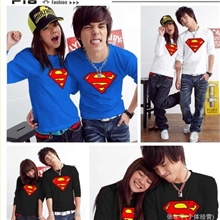 2013款情侣t恤(超人)2013新款情侣装个性化定制情侣装批发