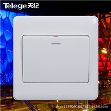 telege天纪86型白色开关面板单控开关E6K11