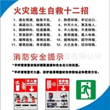 供应优质jengor火灾逃生自救十二招指示挂牌