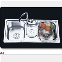 供应不锈钢水槽厨房船用带垃圾桶质优价廉工程盆