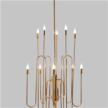 R-钛金不锈钢弯管小号吊灯