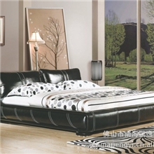厂家生产品牌真皮床时尚现代软床双人床皮艺床软体床332