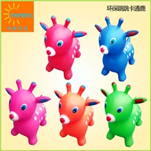 厂家热卖新款宝宝环保跳跳马儿童充气pvc跳跳卡通鹿玩具批发